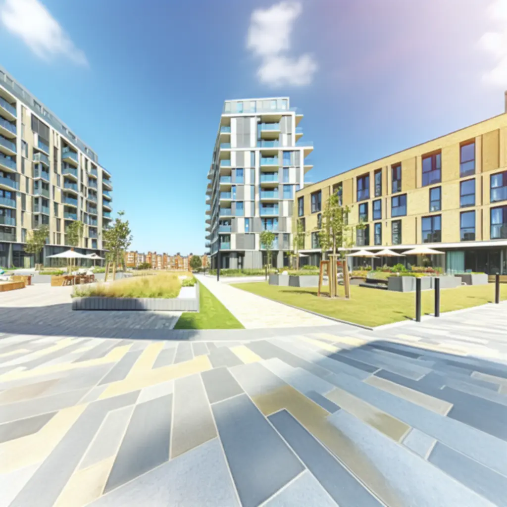 Exterior of a multi-unit residential development project in London