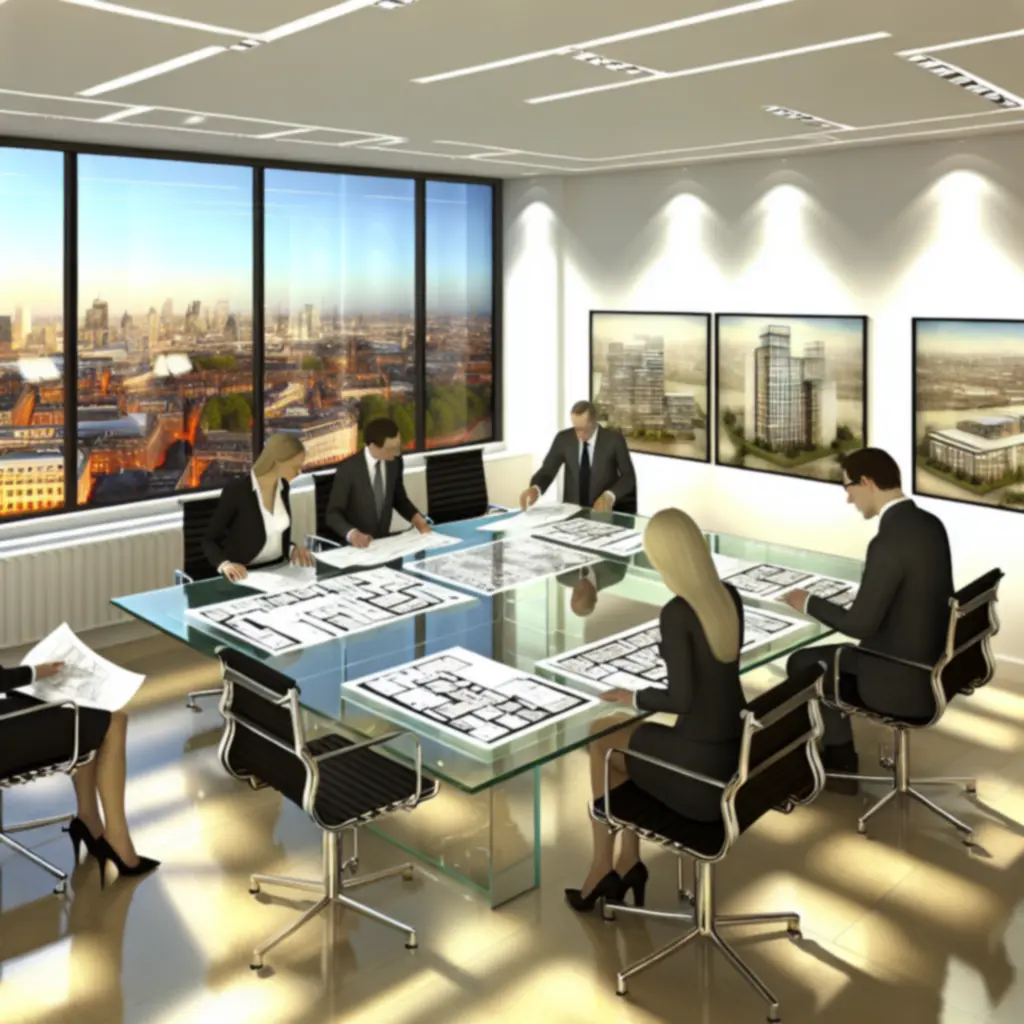 Project leads from PITTRAD LTD reviewing development and operations plans in a modern boardroom